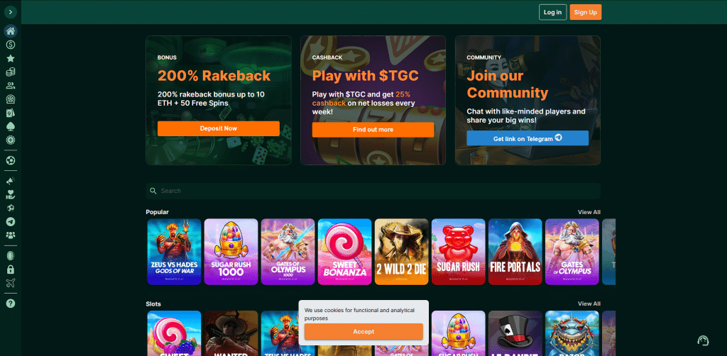 TG Casino - bitcoin casinos
